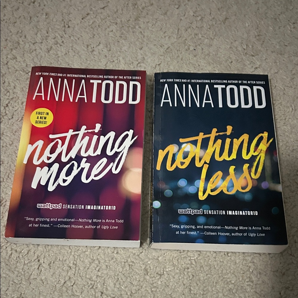 Anna Todd 'Nothing More' and 'Nothing Less' Books